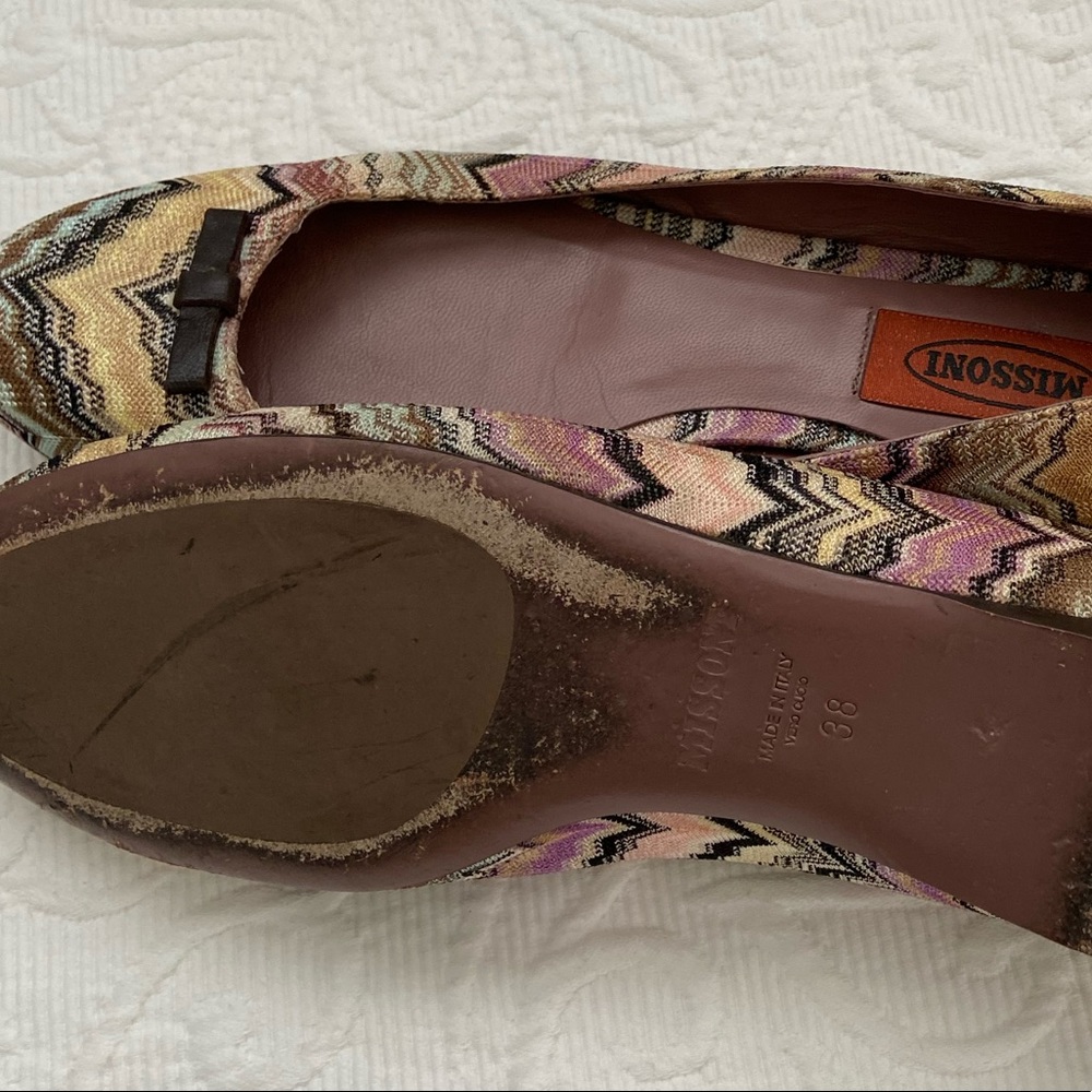 Missoni Ballet Flats - Chevron Print 38 - Picture 4 of 5